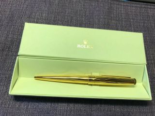 Rare Rolex 22k Gold Plating Wave Ballpoint Pen.  Limited Edition Gift