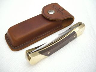 Vintage Nos Uncle Henry Schrade Lb7 Usa Folding Pocket Knife & Sheath