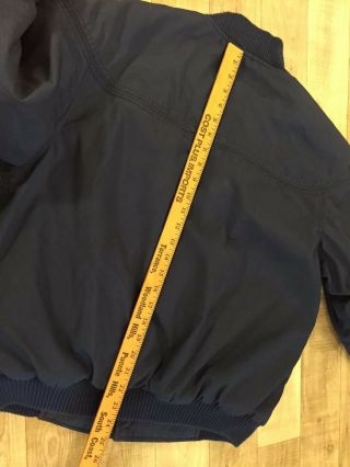 Vintage DERBY OF SAN FRANCISCO Men’s Navy Blue Full Zip Bomber Jacket Medium 5