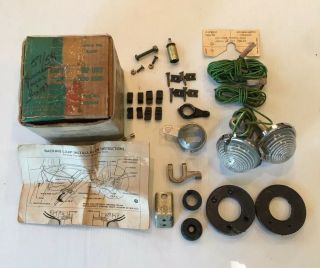 Rare Accessory 1958 1959 Chevy Truck Nos Back Up Lamp Light Kit 987225 Complete