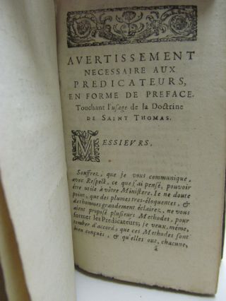 L ' ART DE PRECHER - Antique Leather bound book - Bible - M.  de Hauteville 1683 5