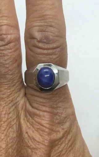 14k Vintage Baden And Foss Star Sapphire Ring Size 8 3/4