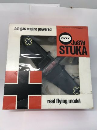 Vintage Cox Stuka Control Line Model Airplane Never Flown