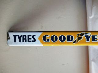 Good Year Tire And Tubes Antique Advertising Enamel Porcelain Sign Collectible F 4