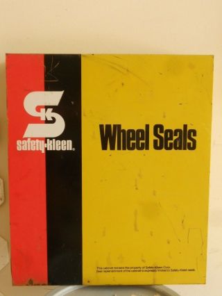 Vintage Safety - Kleen Wheels Seals Parts Cabinet With Wheel Seals 16 " X 18 " X 4 "