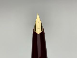 Vintage Montblanc 221P Classic Fountain Pen in Bordeaux Color 5