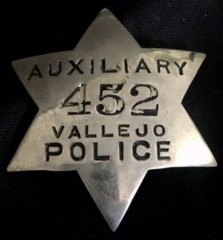 Vintage Late 1930’s - 1940’s Era Vallejo California Badge