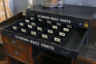 Vintage Schwinn Bicycle Parts Cabinet industrial tool chest box Stingray,  Krate 7