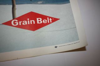 Vintage Grain Belt Beer Advertising Poster Snowmobile Polaris Skidoo 6915 3