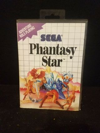 Vintage 1988 Sega Master System Phantasy Star Game Complete w Box & Instructions 2