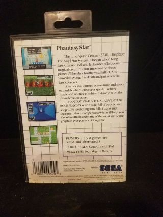 Vintage 1988 Sega Master System Phantasy Star Game Complete w Box & Instructions 4