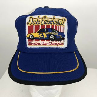 Vtg Dale Earnhardt Wrangler Jeans 3 Cup Champion Snapback Mesh Trucker Cap