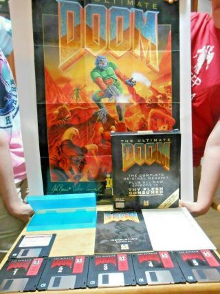 Vtg The Ultimate Doom Thy Flesh Consumed Big Box Video Game Ibm Pc Floppy Disc