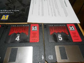 Vtg The Ultimate Doom Thy Flesh Consumed Big Box Video Game IBM PC FLOPPY DISC 6