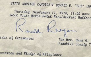 President Ronald Reagan Signed 1978 Program Autographed AUTO PSA/DNA LOA RARE 2