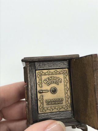 Dollhouse Miniature Vintage Bespaq Wood And Metal Safe 2