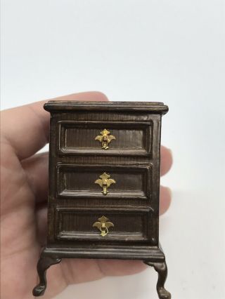 Dollhouse Miniature Vintage Bespaq Wood And Metal Safe 3