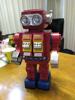 Rotate - O - Matic Astronaut Sh (horikawa) Robot,  Tin Toy Japan Vintage Rare