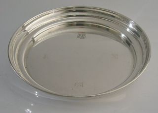 Quality English Sterling Silver Dish Wine Coaster 1972