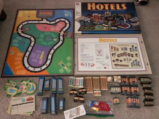 Vintage Hotels Milton Bradley Board Game 99 Complete 1987
