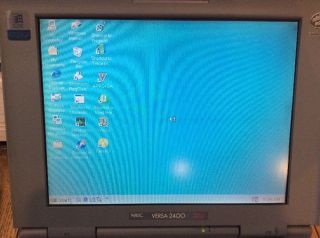 Vintage Nec Versa 2400 Laptop Computer Win98 Pentium