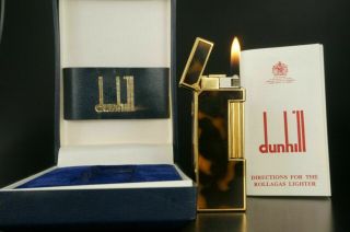 Dunhill Rollagas Lighter Neworings W/box Vintage