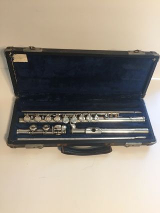 Signet By Selmer Coin Silver Vintage Flute Serial 18664 Gemeinhardt Hard Case