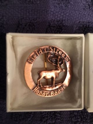 Vintage Rare Field And Stream Caribou Big Game Honor Badge 2