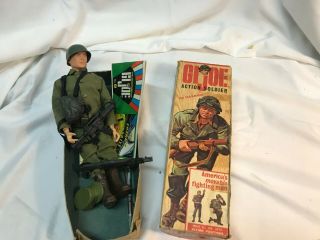 Vintage 1964 Hasbro 12” Gi Joe Action Soldier Figure With Accessories