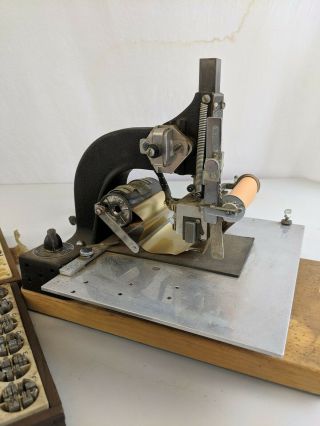 Kingsley Hot Gold foil stamping machine Vintage Rare with letters 3