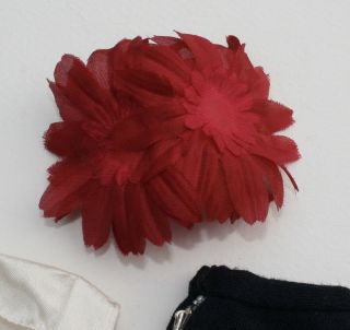 Vintage BARBIE - COMMUTER SET 916 Rose Silk Flower Hat,  Silk Blouse,  Skirt 3