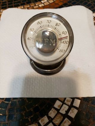 Vintage Tiffany & Co Sterling Silver Desk Thermometer