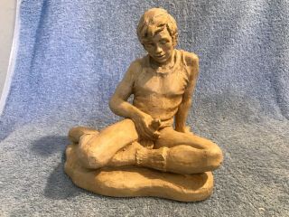 Vintage Waynesart Wayne Hampton Male Nude Sculpture Man 8” Gay Interest