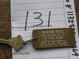 Vintage Casino Hotel Motel Room Key (aladdin Hotel) Las Vegas,  Nv Room 343