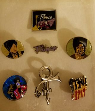 Prince Purple Rain Pin Badge Enamel Vintage RARE 5