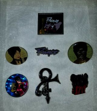 Prince Purple Rain Pin Badge Enamel Vintage RARE 6