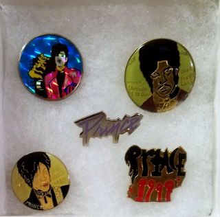 Prince Purple Rain Pin Badge Enamel Vintage RARE 7