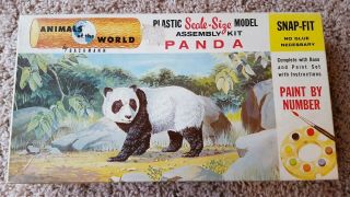 Rare Htf Vintage 1950s Bachmann Animals Of The World Panda Plastic Model Kit