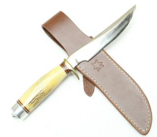 Randall Knives 3 - 6 Hunter Fixed 6 " Blade Knife Stag Handle Rare Double Stamp