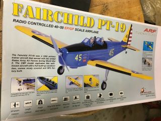 Vintage Cmp Fairchild Pt - 19 Arf Rc Model Airplane Kit