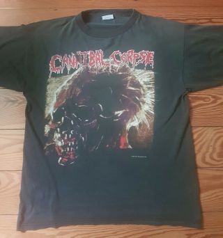 Cannibal Corpse Shirt 1992 Band Xl Tour Og,  Rare Vintage Death Black Metal
