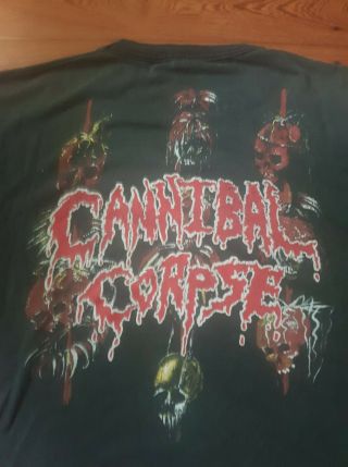 Cannibal Corpse Shirt 1992 Band XL Tour OG,  rare Vintage Death Black Metal 4