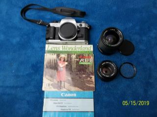 Vintage Canon Ae - 1 Program 35mm Slr Camera With 50mm 1:1.  8 Lens