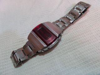 vintage Pulsar Elektronika 1 First Russian USSR Digital Red LED Wrist Watch 3401 7