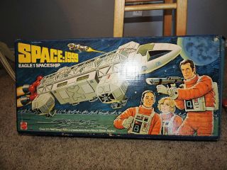 Vintage Mattel Space 1999 Eagle 1 Transporter Spaceship & Box 1976