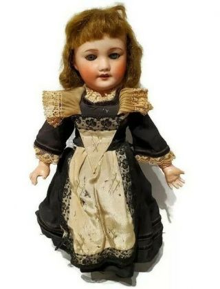 Antique 11 " French Bisque 301 Unis Doll In Regional Ethnic Outfit