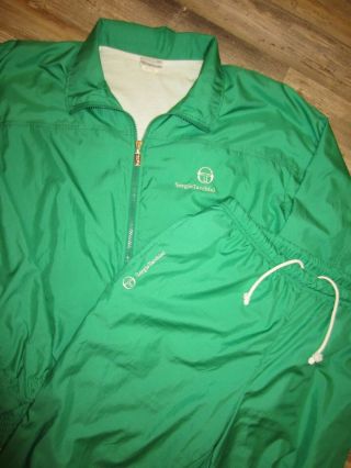 Rare Vintage Sergio Tacchini Mafia Track Suit Green Fit As L