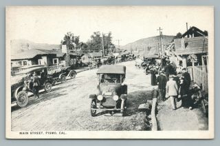 Main Street Pismo Beach California Rare Antique Pc San Luis Obispo County 1917