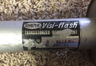 VINTAGE DIETZ VISI - FLASH RED FLASHING CAUTION LIGHT TRANSISTORIZED 3