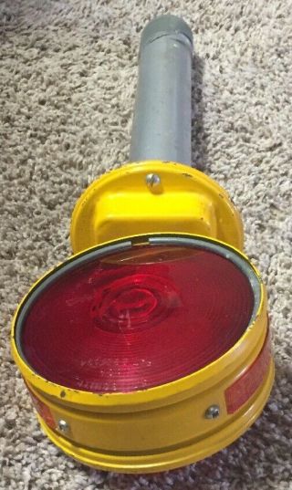 VINTAGE DIETZ VISI - FLASH RED FLASHING CAUTION LIGHT TRANSISTORIZED 7